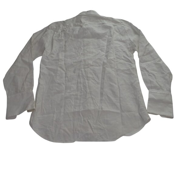 Victor Talbots Men White Double Ply Cotton Textured Shirt Size 41 16 French Cuff - Picture 4 of 12